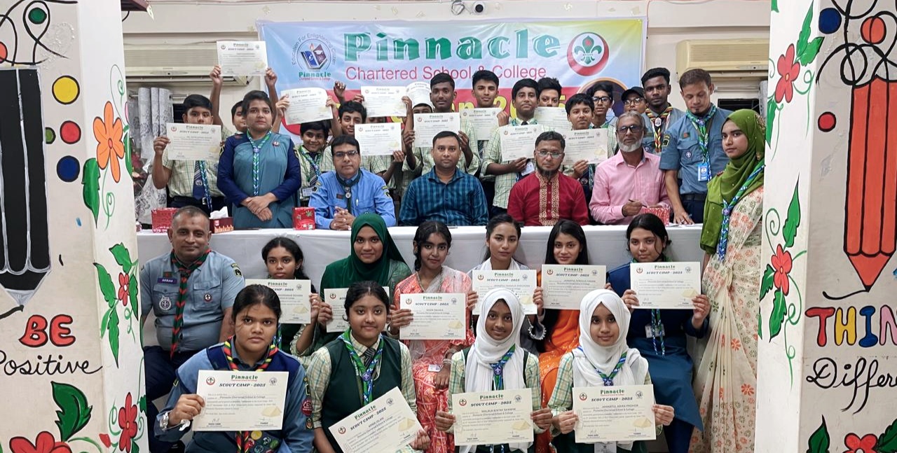 পিনাকল চাটার্ড স্কুল এন্ড কলেজে স্কাউট ডে ক্যাম্প -২০২৫ অনুষ্ঠিত